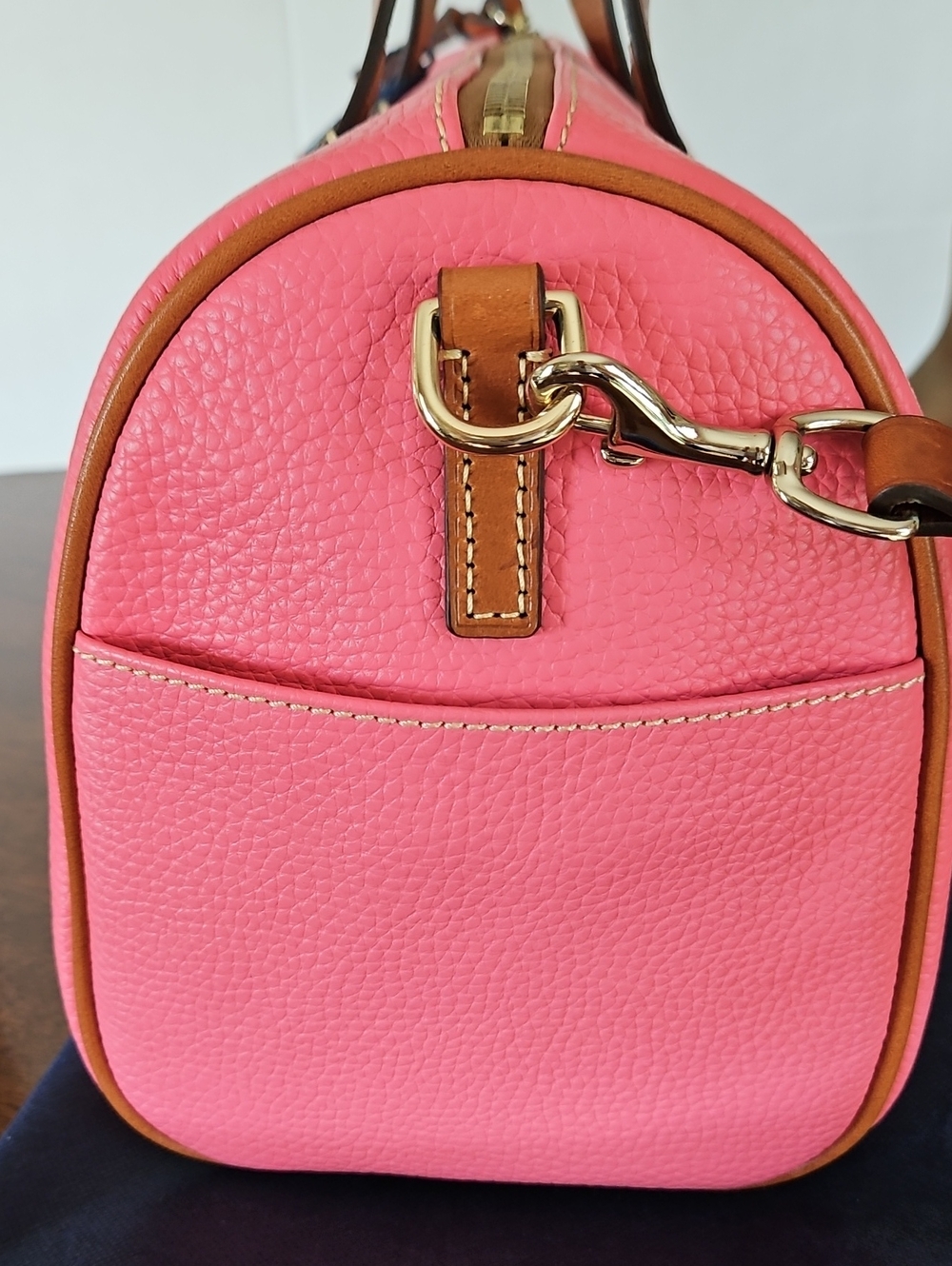Dooney & Bourke Light Pink Olivia Leather Satchel Bag - Picture 3 of 16